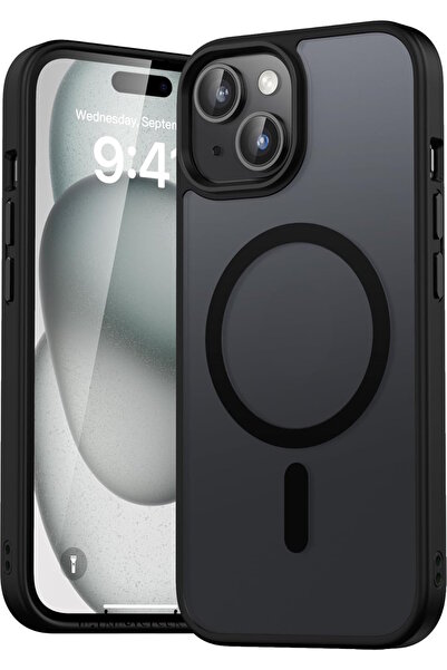 m.tk moveteck İphone 15 Kılıf Mat Magsafe Wireless Şarj Özellikli Kenarları R...