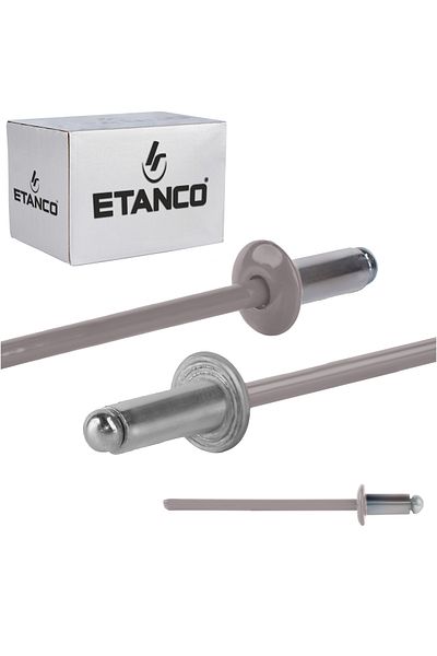 Inna marka Nity otwarte aluminiowe 3,2x6mm RAL9007