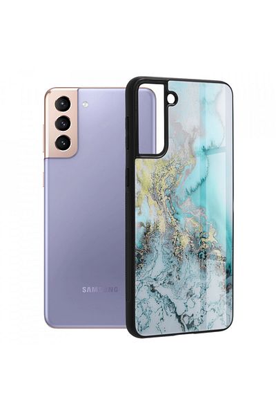 Techsuit Case for Samsung Galaxy S21 Plus 5G - Glaze Series - Blue Ocean