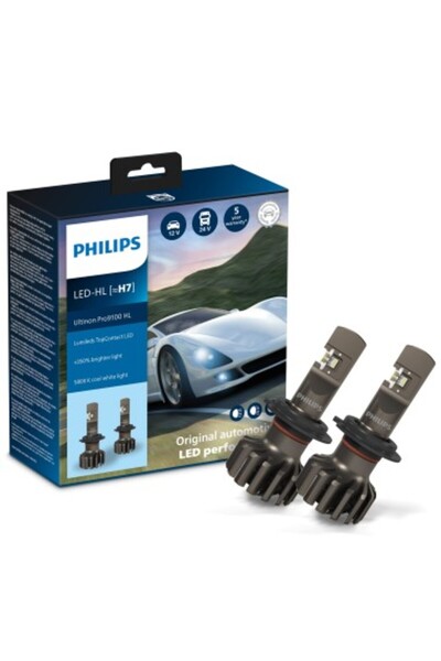 Philips Set of 2 Led Headlight Bulbs H4 12/24V 15W Ultinon PRO5000 HL 5800k