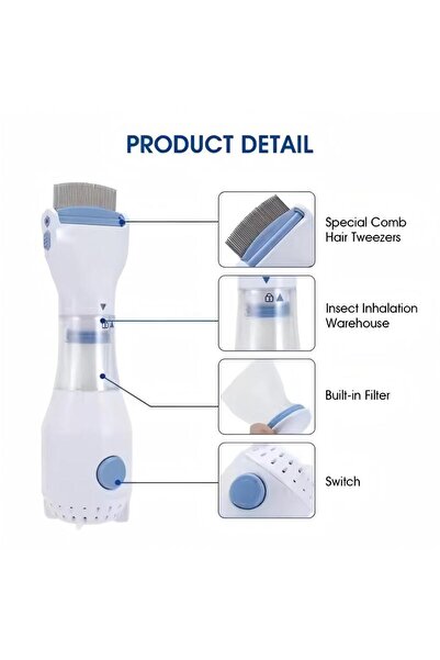 Generic Electric Flea Comb White/blue