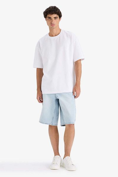 DeFacto Oversize Wide Fit Crew Neck Short Sleeve T-Shirt E9798Ax25Au