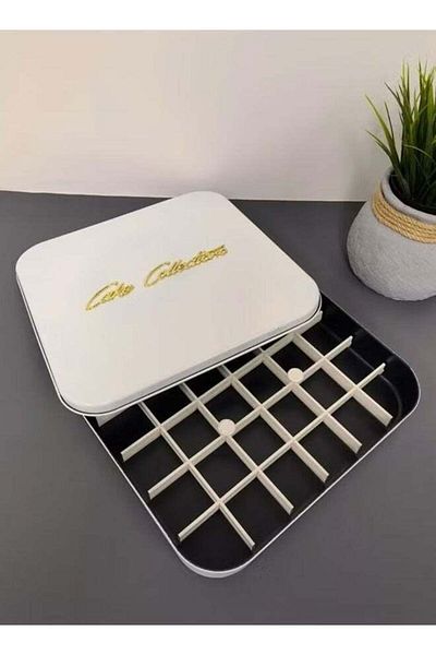 fulina Dessert Cake box Container with Plastic Divider, Non-Stick, gift for family and friends, White