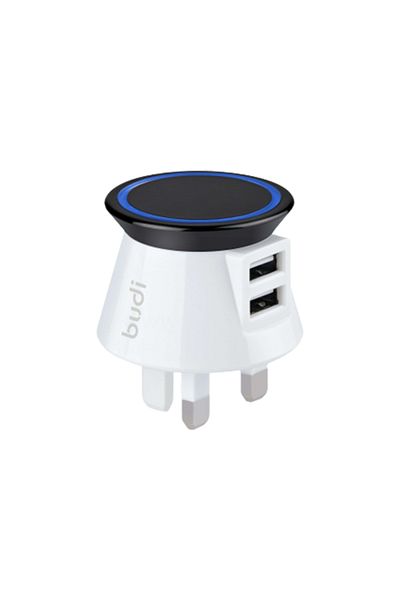 Budi Mobile Home Charger 12W 2.4AMP 2 Port USB Charger Dock