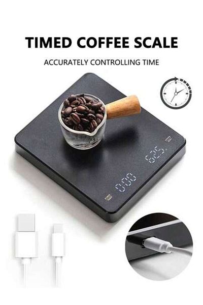 Lumely Kitchen Electronic Digital Scale With Timer and USB Type C charging cable, High Precision, for Home