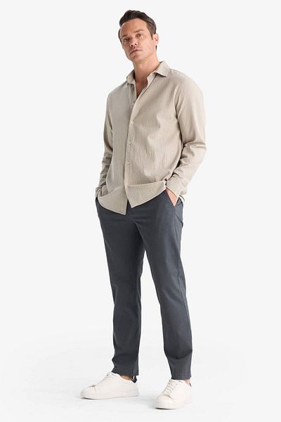 DeFacto Regular Fit Κανονική εφαρμογή ίσιο παντελόνι Chino D7349AX25AU
