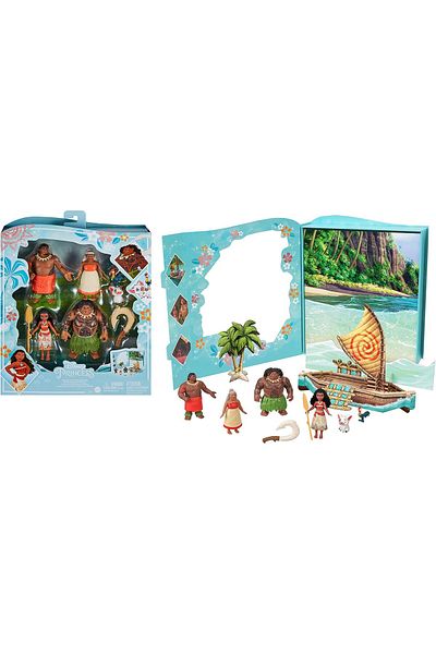 mattel Disney Princess Small Doll - Moana Story Set Pack HLW90