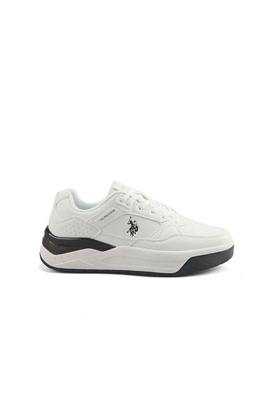 U.S. Polo Assn. Men's White Low-Top Sneakers - Stylish Contrast Design for Sporty Everyday Looks