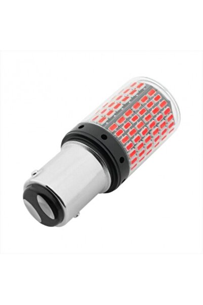 Xenon Bright LED auto P21/5W, BAY15D, 144 SMD, Canbus ROȘU, 12V