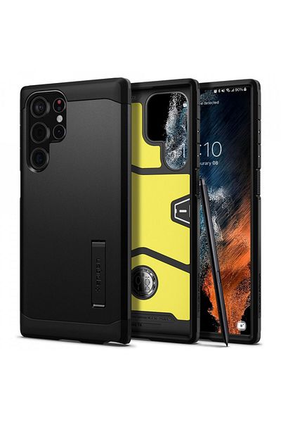 Spigen Case for Samsung Galaxy S22 Ultra - Tough Armor - Black