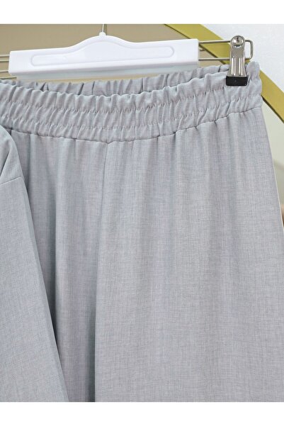 Modamorfo Kimono Suit with Tie Front Trousers - Light Gray