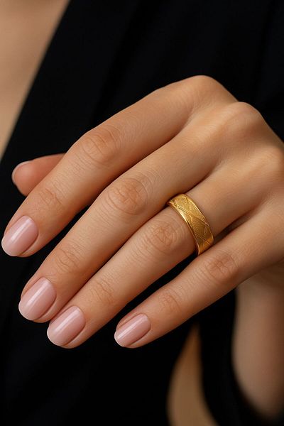 BY YASİN TOPÇU Rhythm Ahenk Steel Ring (17 Sizes)