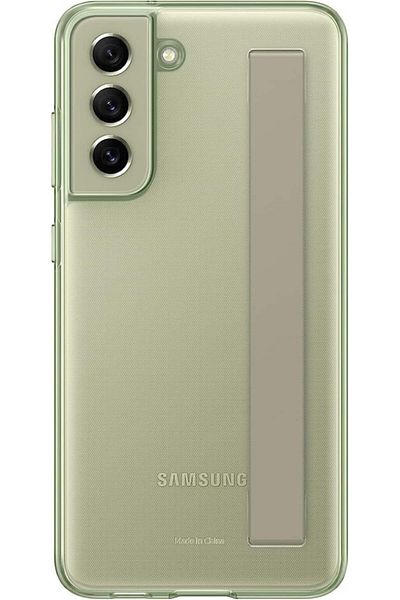 Samsung Galaxy S21 FE; Clear Strap Cover; Olive Green