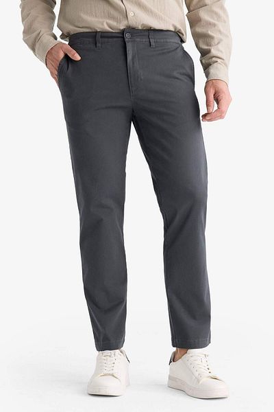 DeFacto Regular Fit Κανονική εφαρμογή ίσιο παντελόνι Chino D7349AX25AU
