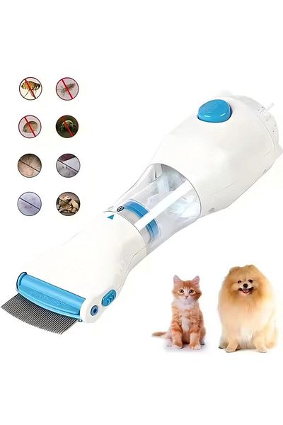 Generic Electric Flea Comb White/blue