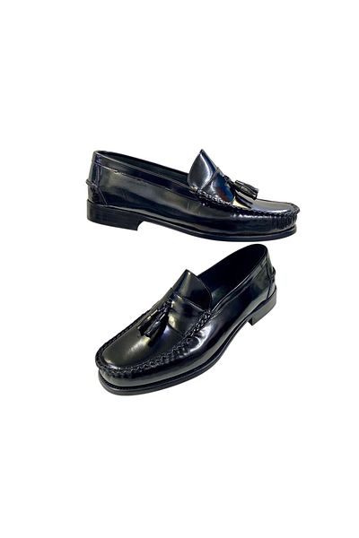 SULA Men's Loafer with Tassel Khaki Leather Sole Khaki Black Open Leather Inner Leather Lining