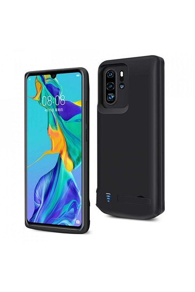 Techsuit Huawei P30 Pro Case with 5000mAh Battery - Power Pro - Black