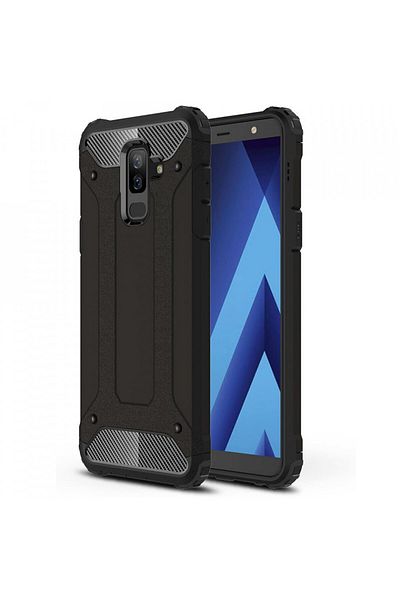 Techsuit Case for Samsung Galaxy A6 Plus 2018 - Hybrid Armor - Black
