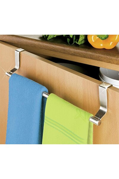 GBMOTION Paslanmaz Çelik Ayarlanabilir Kapak Üstü Havlu Askısı Delmeden Montaj, 22-35 cm, Mutfak & B