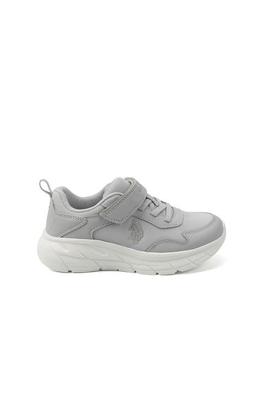 U.S. Polo Assn. Kids' Grey Velcro Strap Sneakers – Easy-On, Day Fun for Little Explorers!