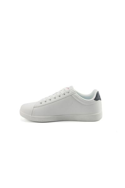U.S. Polo Assn. Women's White Sneakers with Navy Contrast – Bold Lace-Up Style for Striking Everyday Look