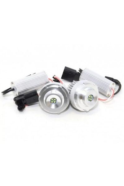 Xenon Bright Faruri LED Angel Eyes pentru BMW E60 LCI 20W Can Bus 2007 fără xenon din fabrică