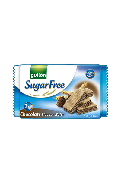Gullon Kakao Aromalı Krema Dolgulu Şekersiz Gofret - Sugar Free Wafer 180 gr