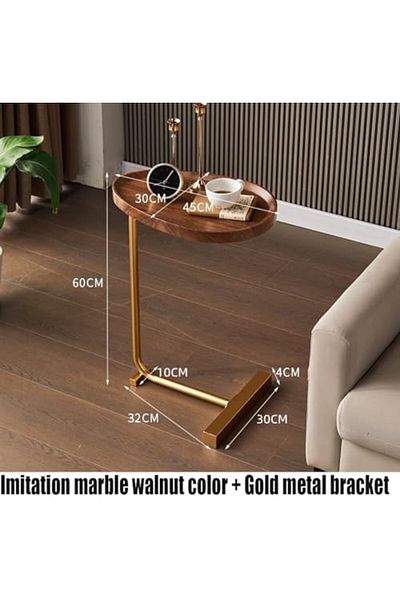 Türkiye Oval c Side Table, C Shaped Side Table, Small Side Table, Couch Tables That Slide Under,