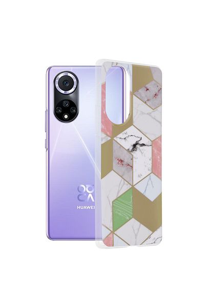 Techsuit Case for Huawei nova 9 / Honor 50 - Marble Series - Purple Hex