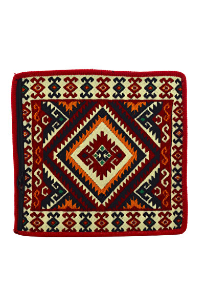 HitDukkan Dekoratif Otantik Çift Taraflı Fermuarlı Kilim Şark Köşesi Minder K...
