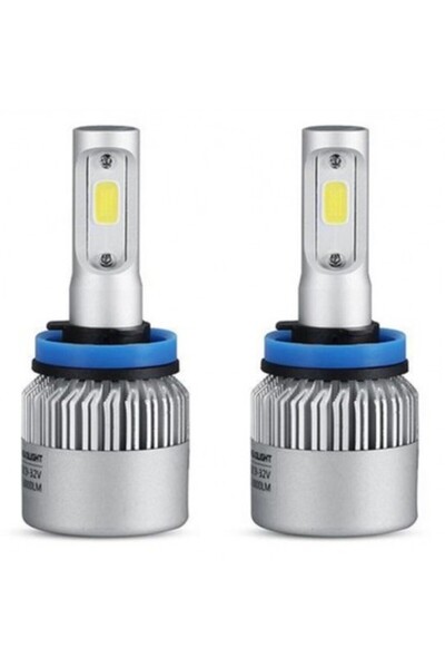 Xenon Bright Set de 2 LED-uri H8 COB Canbus, 4300k, putere 72W, luminozitate 8000 Lm, 12V - 24V