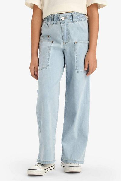DeFacto Pantaloni de blugi cu picioare largi pentru fete E5883A825AU