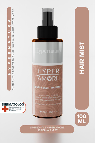 Hypernatura Vanilya ve Amber Cezbedici Koku Hair Mist – Sıcak ve Kalıcı Kokulu Saç Spreyi