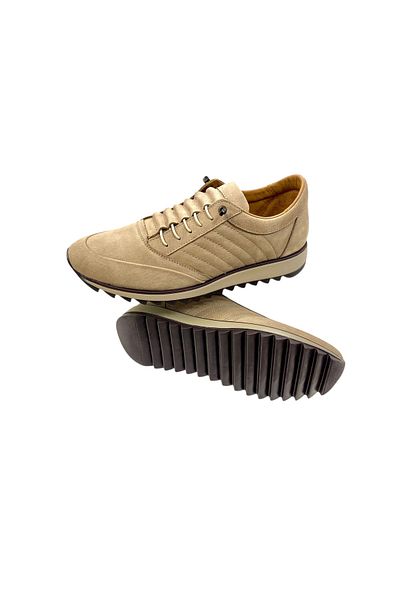 SULA Men's Casual Rubber Lace Leather Nubuck Sand Leather Poly Sole