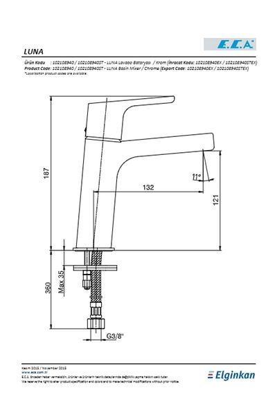 Eca Luna Sink Faucet