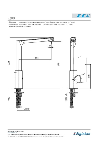 Eca Luna Sink Faucet