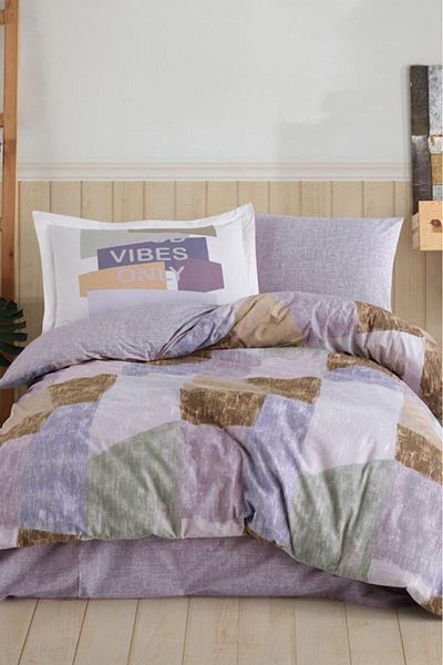 Hobby Bermuda Single Poplin Duvet Cover Set Lilac