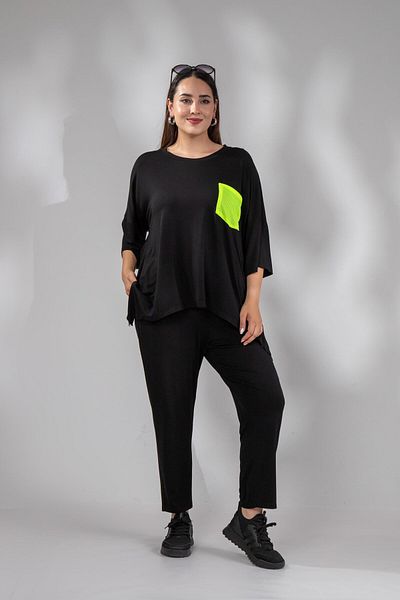 Roxxlen مجموعة مكونة من قطعتين بجيوب مقاس كبير