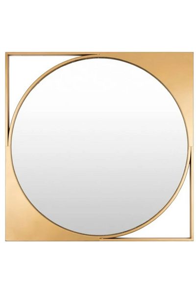 LUXXO Decorative Mirror Mond M, Square, Gold Brushed Frame, 66x66cm