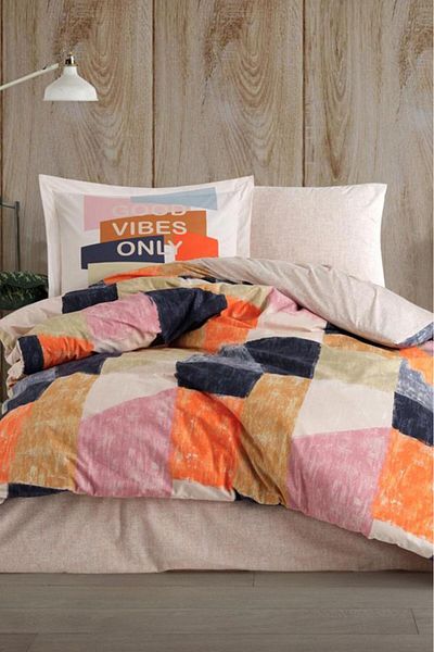 Hobby Bermuda Single Poplin Duvet Cover Set Orange
