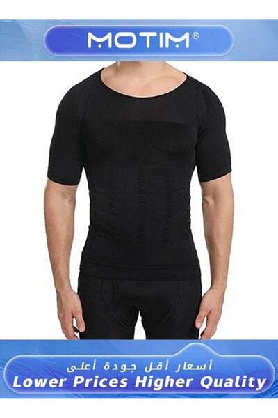 MOTIM Men Slimming Body Shaper Vest Tank Top Workout Shirt Tummy Control Thermal Compression Base Layer