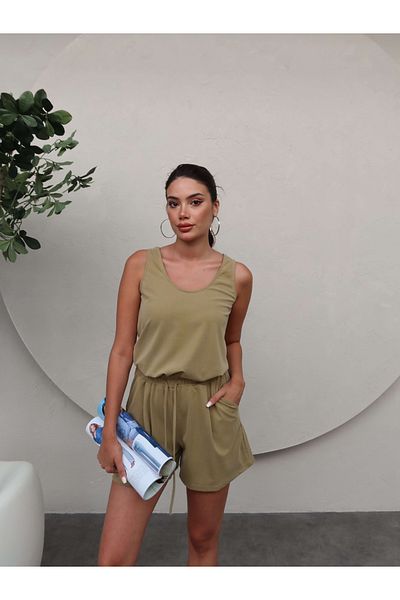 ESRAHELVACI Modal Suit with Straight Cut Shorts