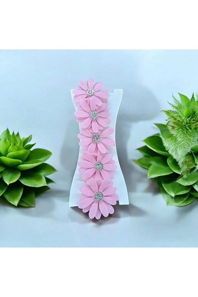 ÖZKARDEŞLER BABY Özkardeşler Baby Baby and Kids Girl Bandana Pink with Daisy