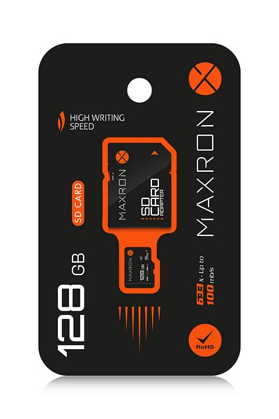Maxron 128 GB Memory Card Adapter Included