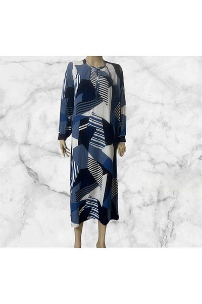 Butik Summer Stylish Cotton Loose Fit Mother Casual Dress