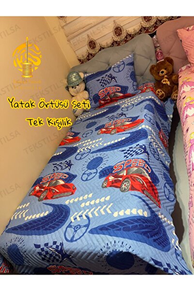 Tekstilsa Mikro Kumaş | Dijital Basklı | çeyizlik TEK kişilik Yatak örtüsü Takımı | Hediyelik 2 Parça