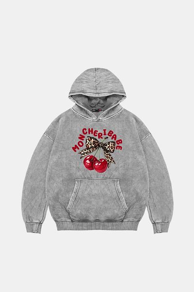 Sekizbiraltı Mon Cherie Oversize Unisex πλενόμενο λευκό κουκούλα