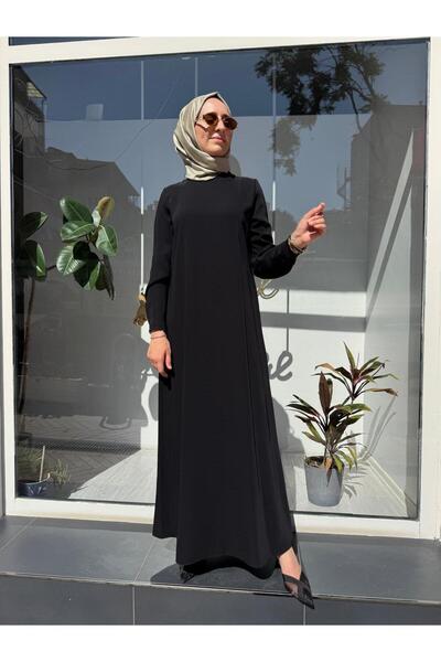 Almarwah Black 90464-1 Straight Women's Dress Black