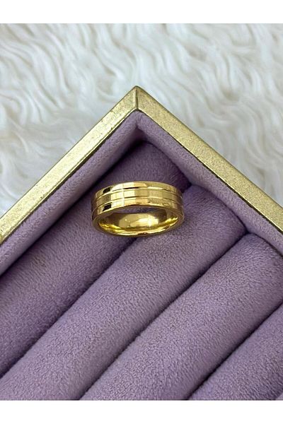 BY YASİN TOPÇU Triple Rhythm Steel Ring (Size 18)
