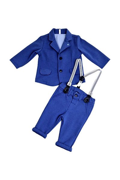 IdxeIT Elegant 2-Piece Baptism Set Jacket+Pants